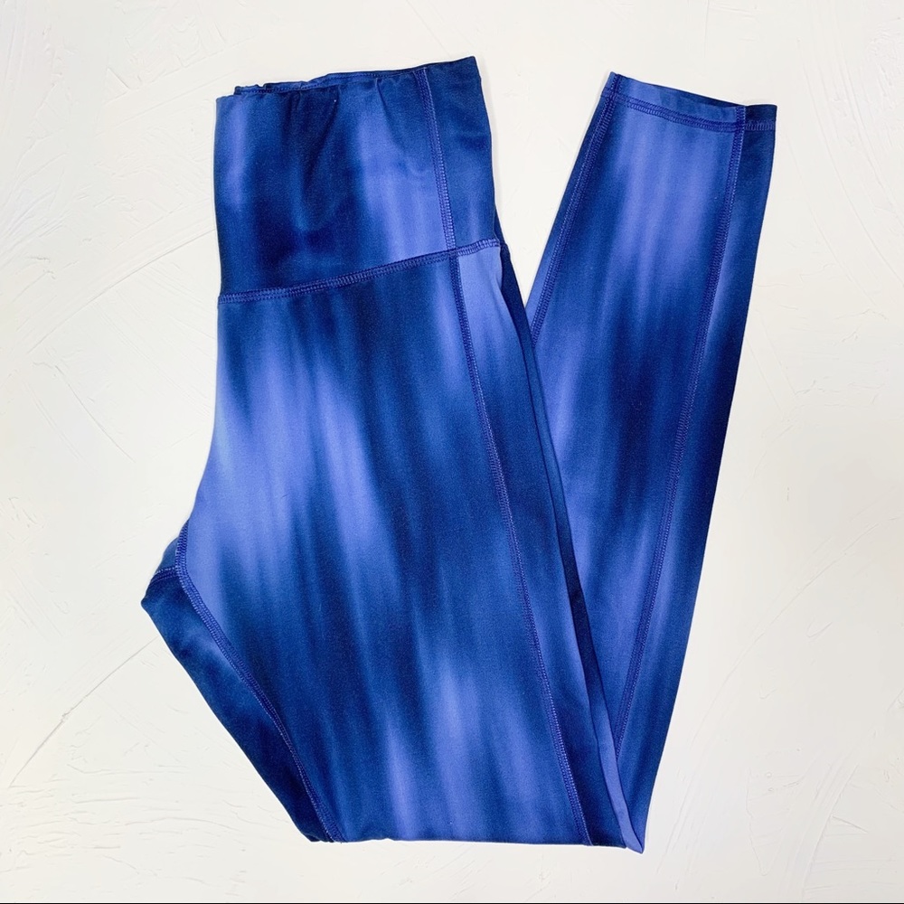 Champion Tie Dye Blue Workout Leggings Sz L